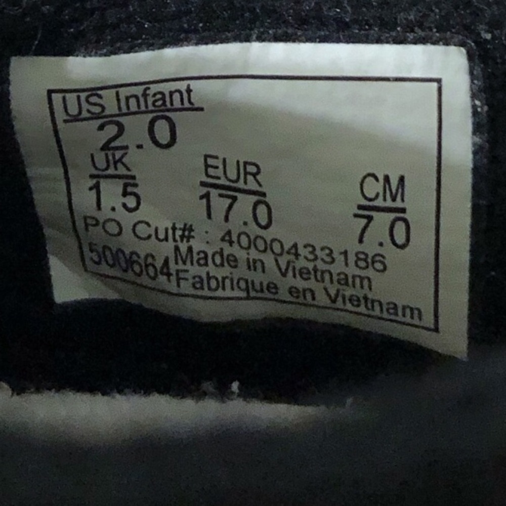 Vans Classic Black and White Infant Crib Shoes Size 2 - Picture 6 of 6